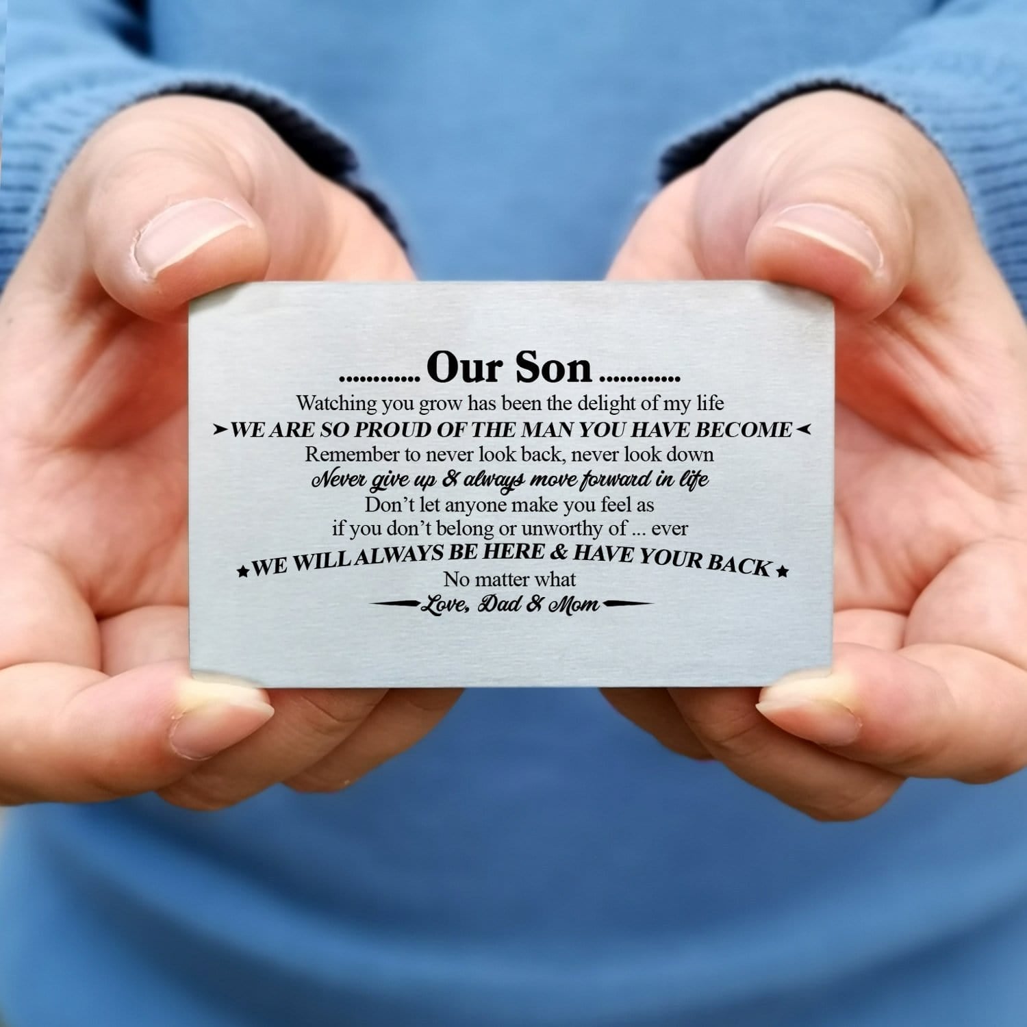 Wallets To Our Son - We Will Always Be Here Bifold Leather Wallet Gift Card GiveMe-Gifts