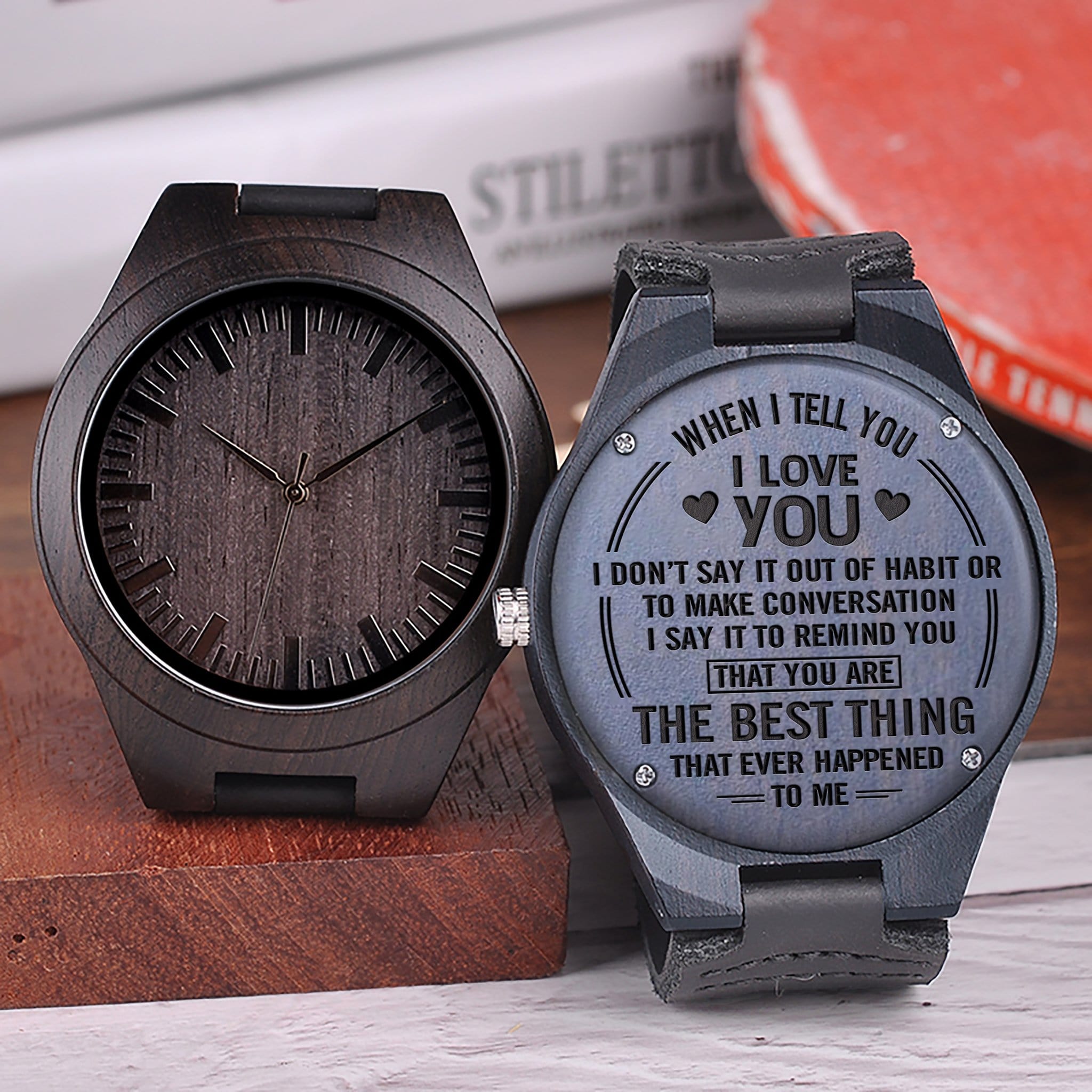 Watches When I Tell You I Love You Engraved Wood Watch GiveMe-Gifts