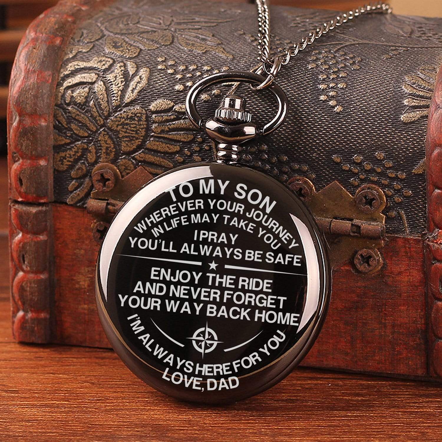 Pocket Watches Dad To Son - Never Forget Your Way Back Home Pocket Watch GiveMe-Gifts