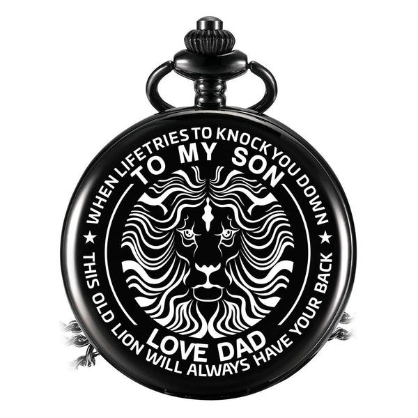 Pocket Watches Dad To Son - This Old Lion Will Always Have Your Back Pocket Watch GiveMe-Gifts